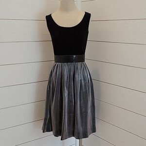Black and Silver midi dress size 10 petite